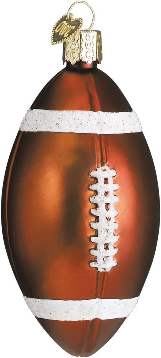  Football Glass Blown Ornament 