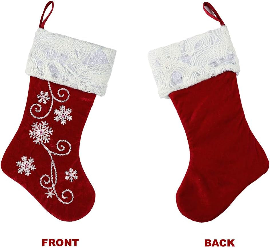 Velete Christmas Stocking -Red