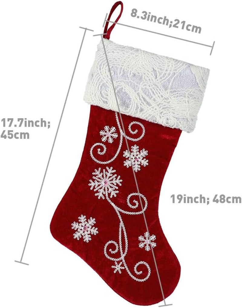 Velete Christmas Stocking -Red