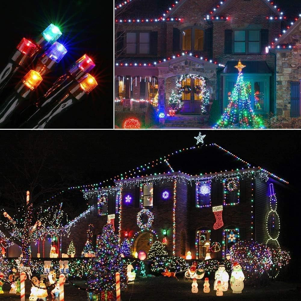 82 Ft Christmas String Lights - 200 LED Multi-Color (8 Modes)