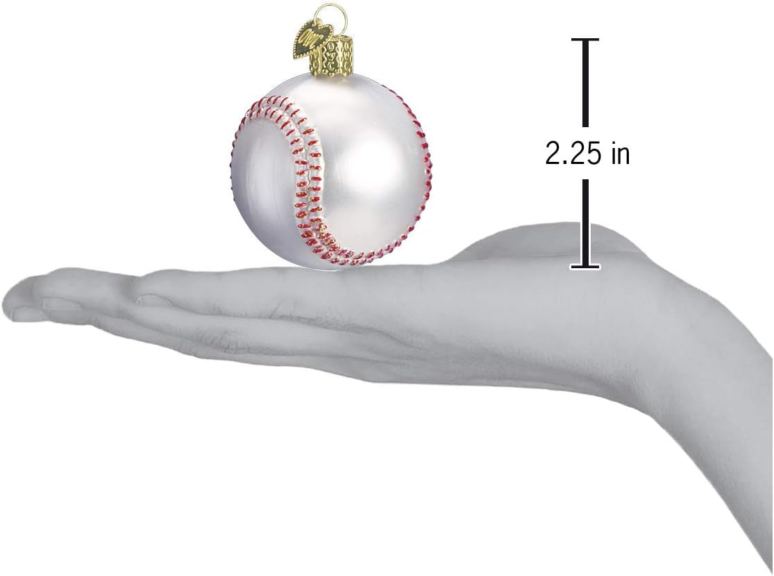  Baseball Glass Blown Ornament