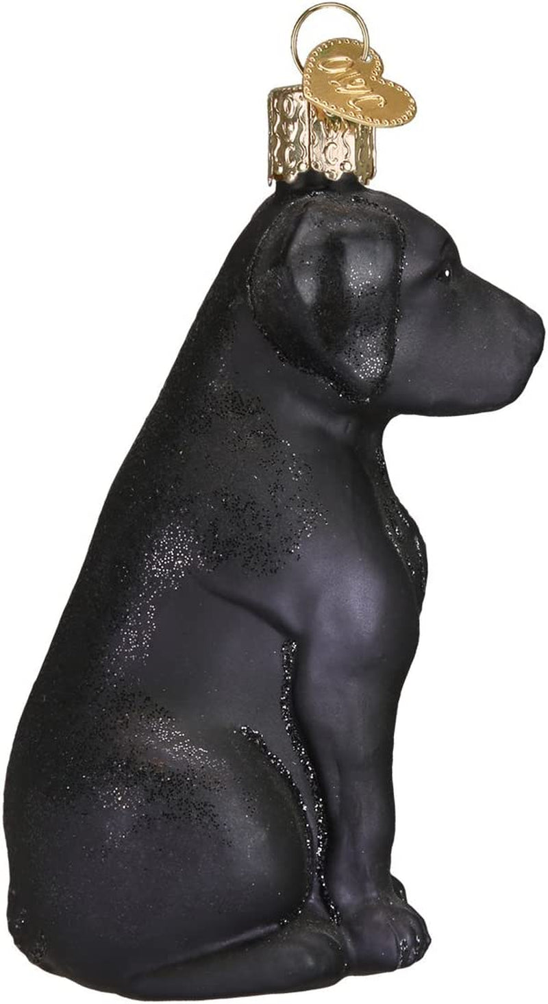 Black Labrador  Glass Blown Ornament