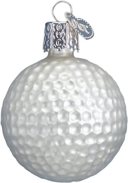 Golf Ball Glass Blown Ornament