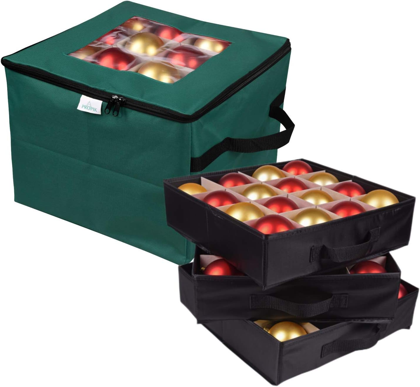 Christmas Ornament Storage Box, Holds up to 48 Xmas Balls 