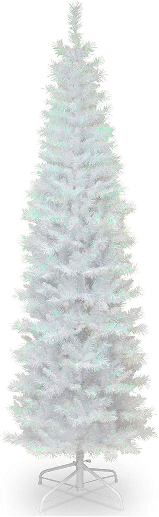 6-Foot White Tinsel Artificial Christmas Tree with Stand