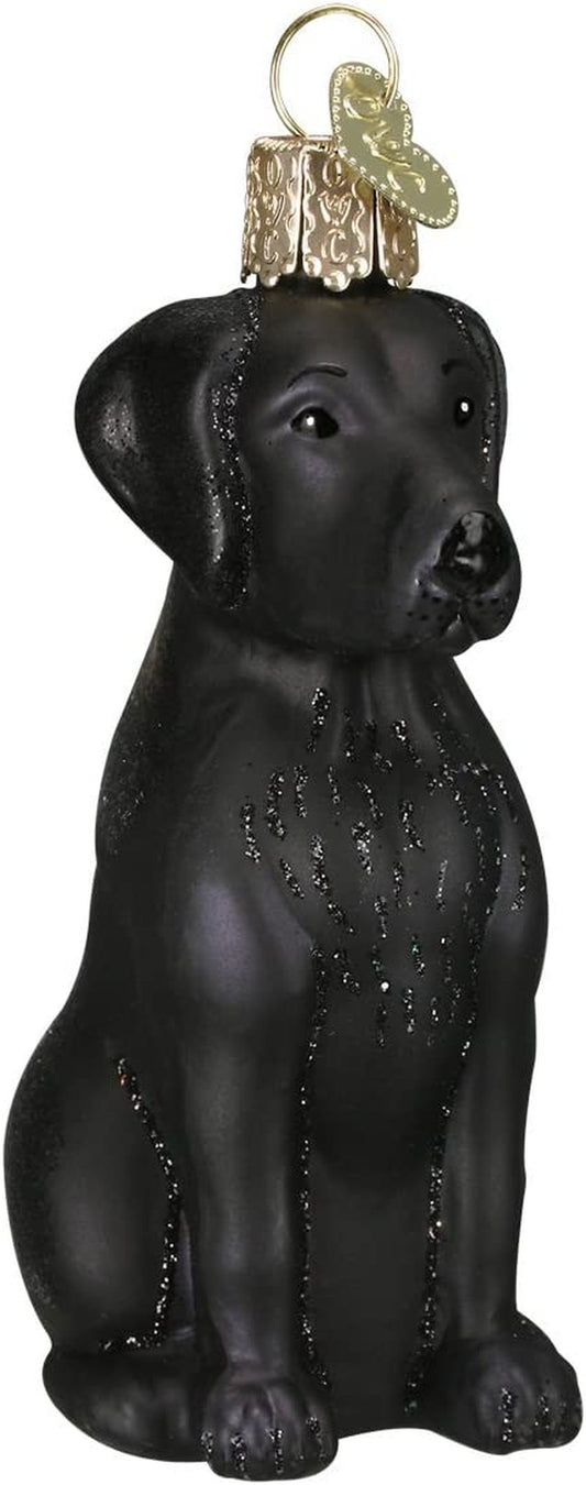 Black Labrador  Glass Blown Ornament