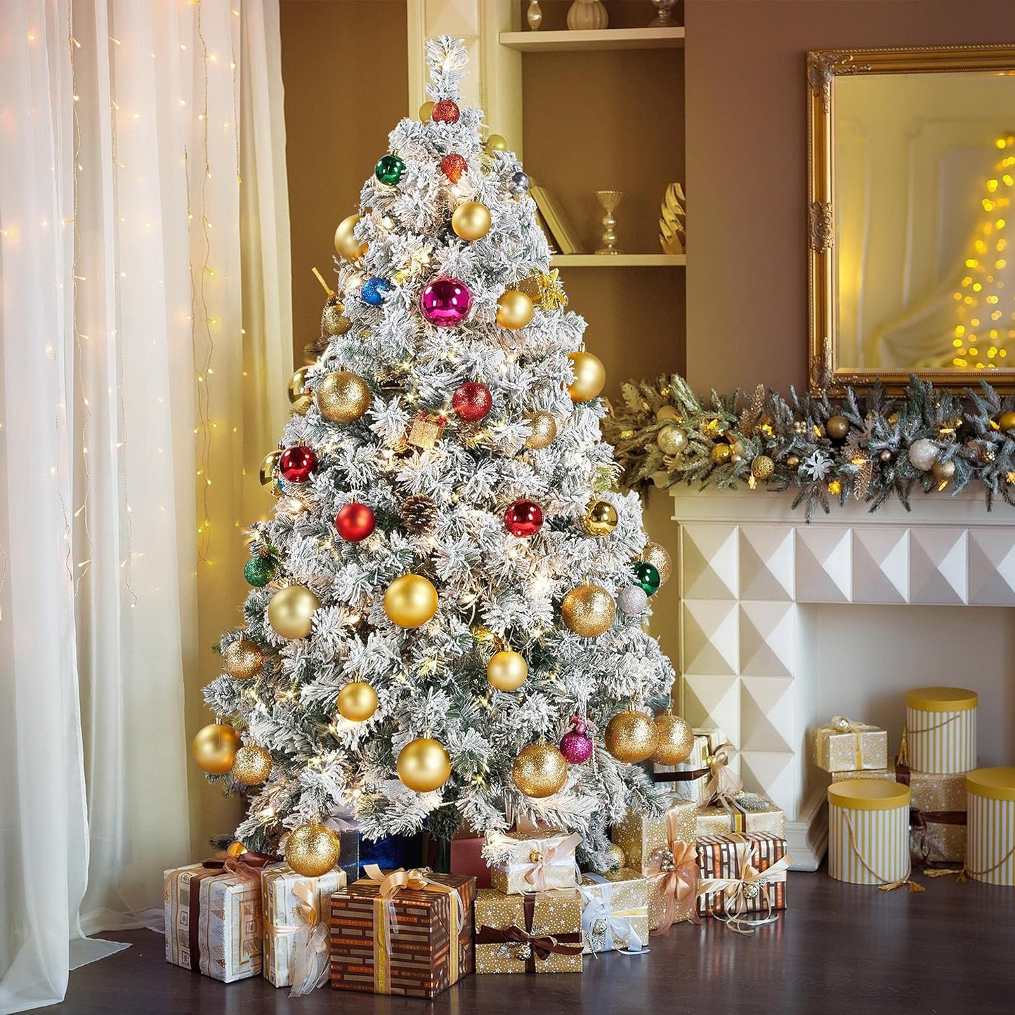 4.5 Ft Pre-Lit Artificial Christmas Tree