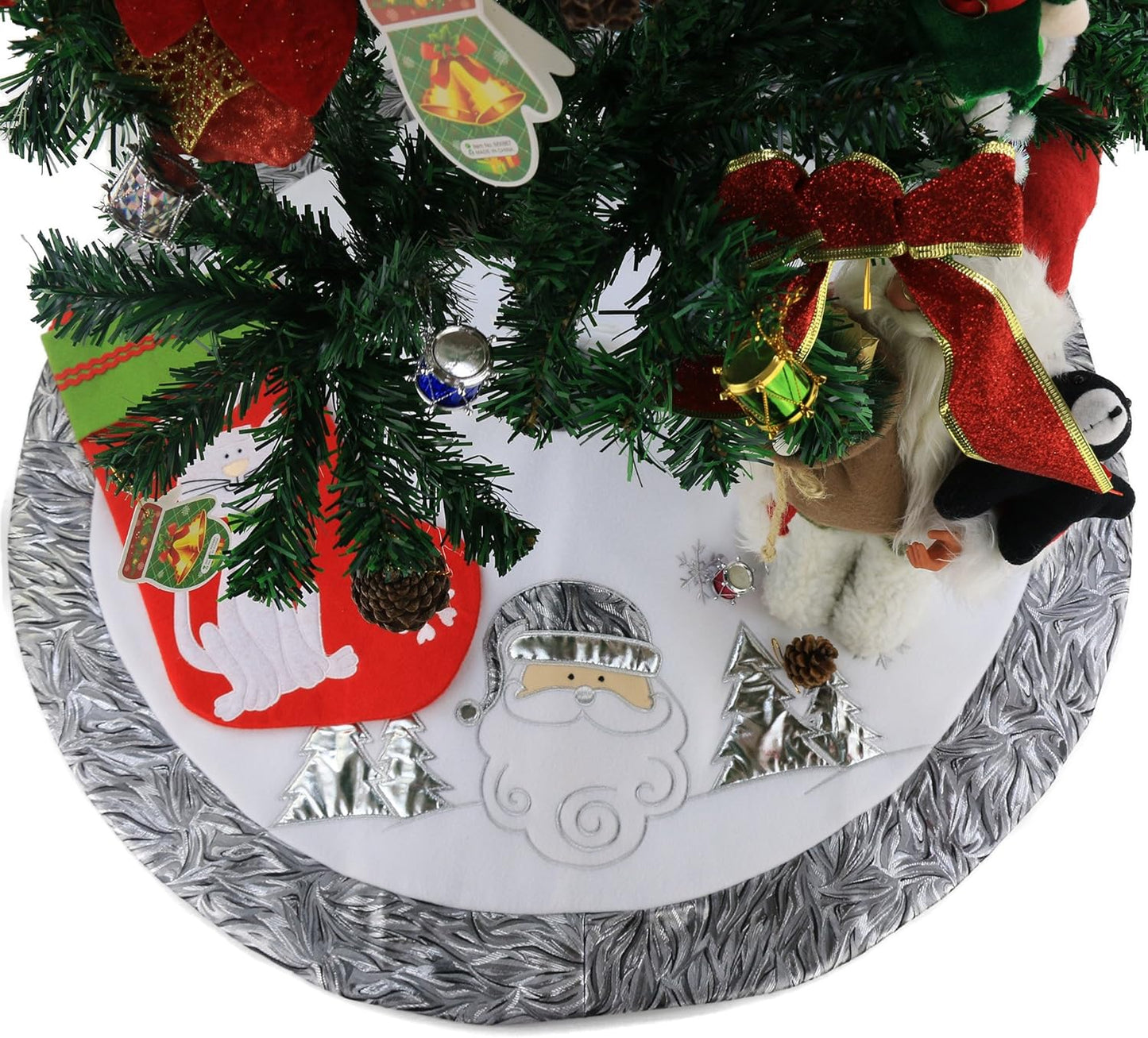  Luxury Silvery Christmas Tree Skirt