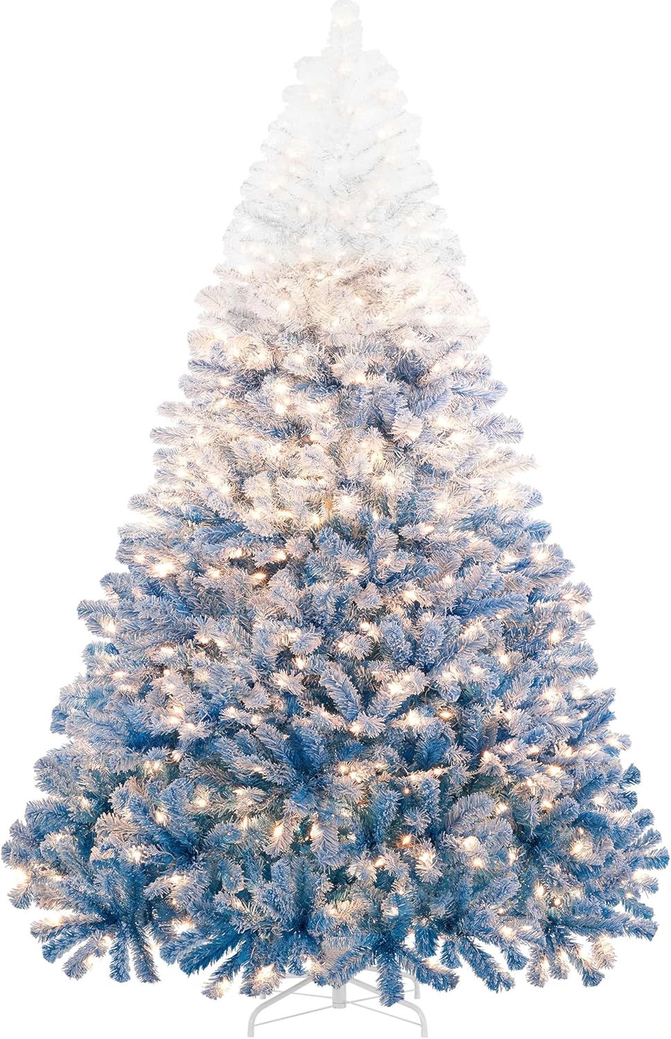 9-Foot Pre-Lit Snow Flocked Artificial Christmas Tree with Warm White Lights