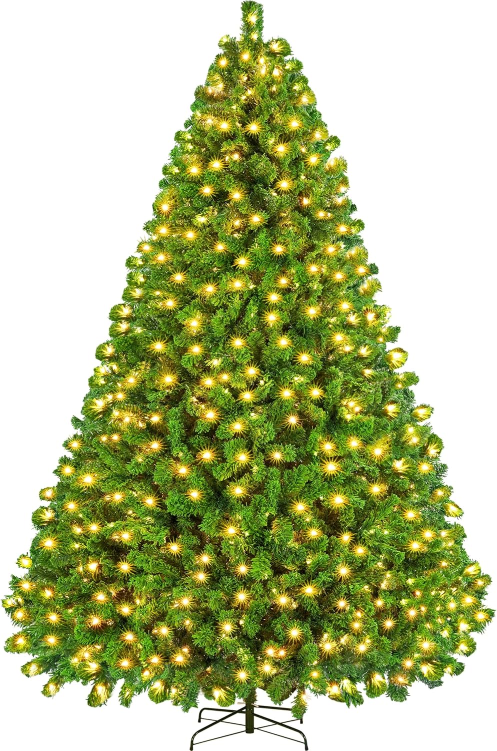 9-Foot Pre-Lit Snow Flocked Artificial Christmas Tree with Warm White Lights