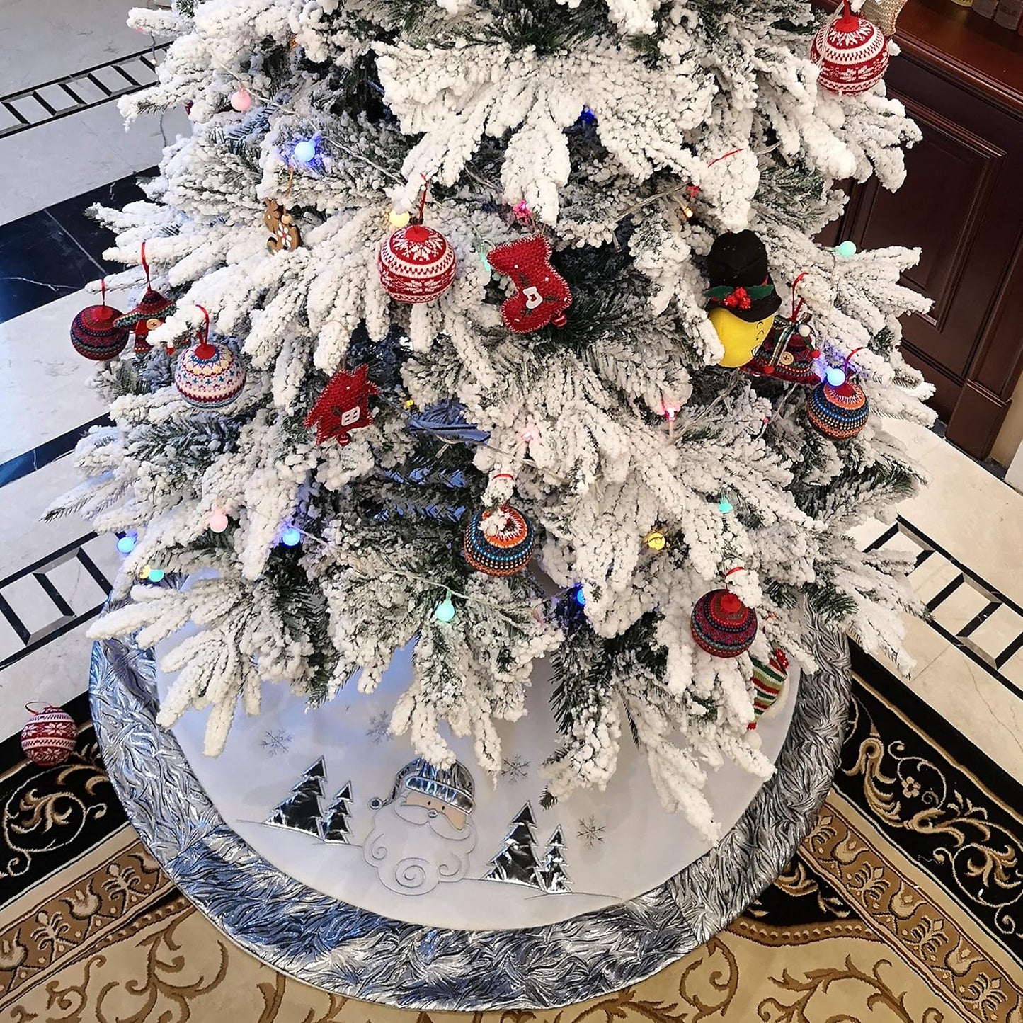  Luxury Silvery Christmas Tree Skirt