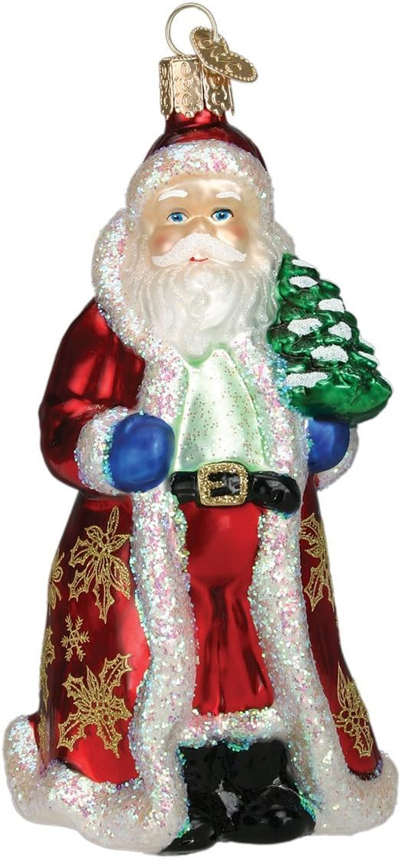  Santa Glass Blown Ornaments