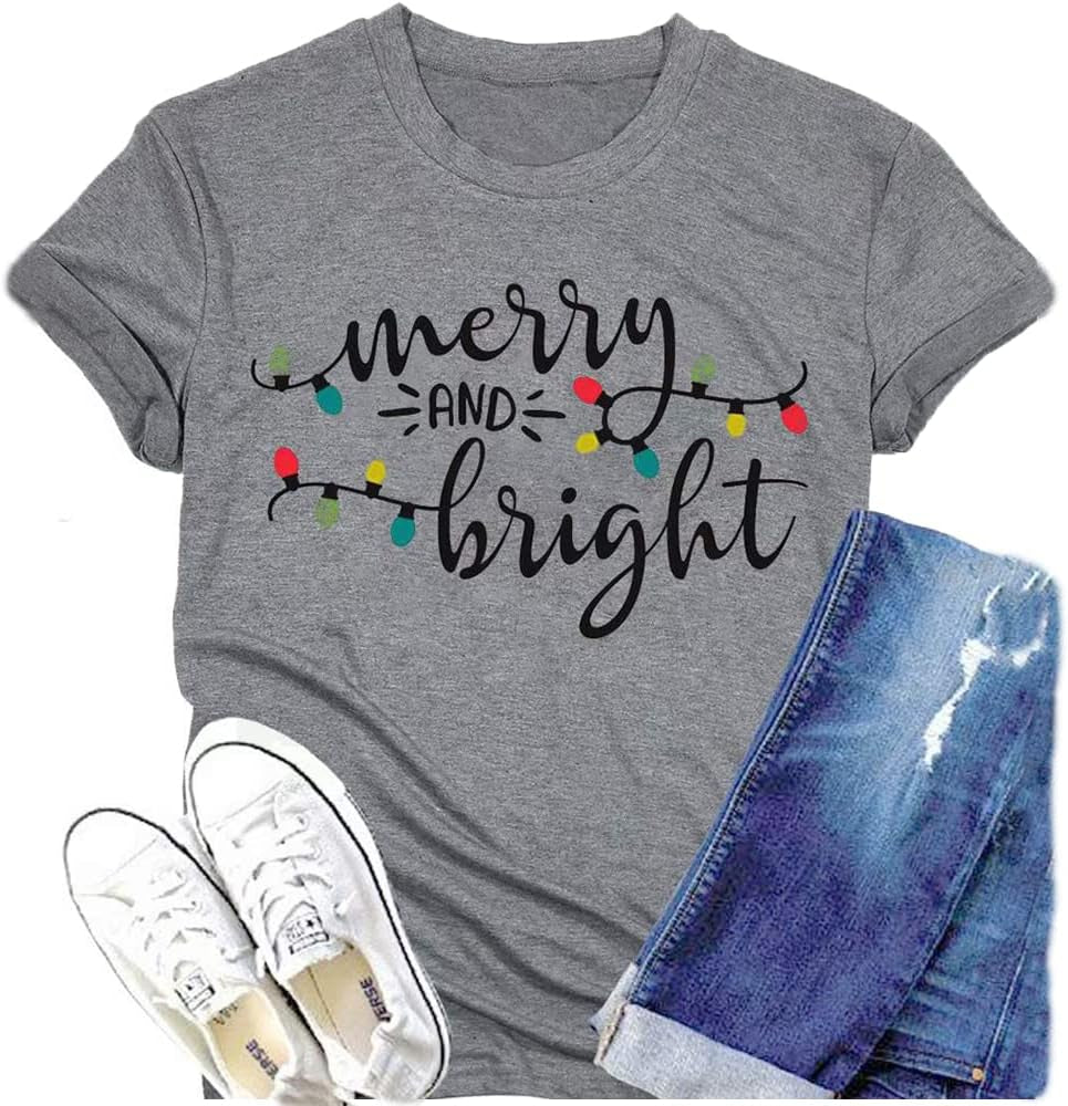 Merry and Bright Christmas Lights T-Shirts