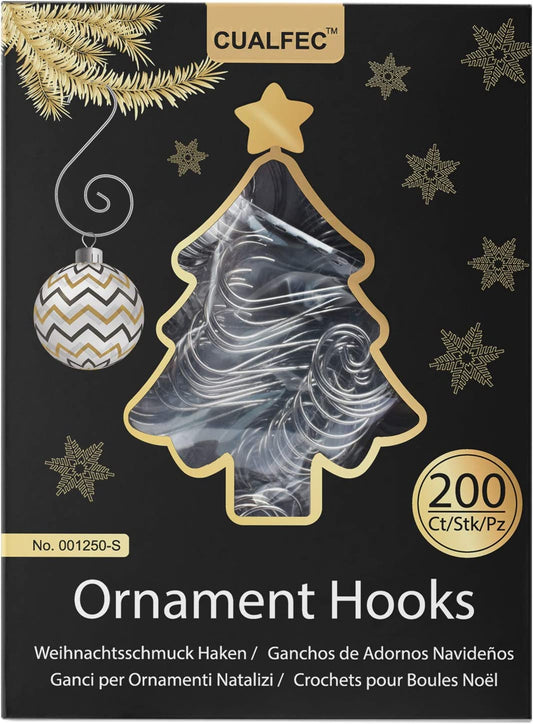 Christmas Ornaments Hooks  - 200 Count