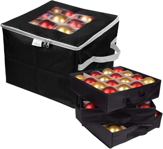 Christmas Ornament Storage Box, Holds up to 48 Xmas Balls 