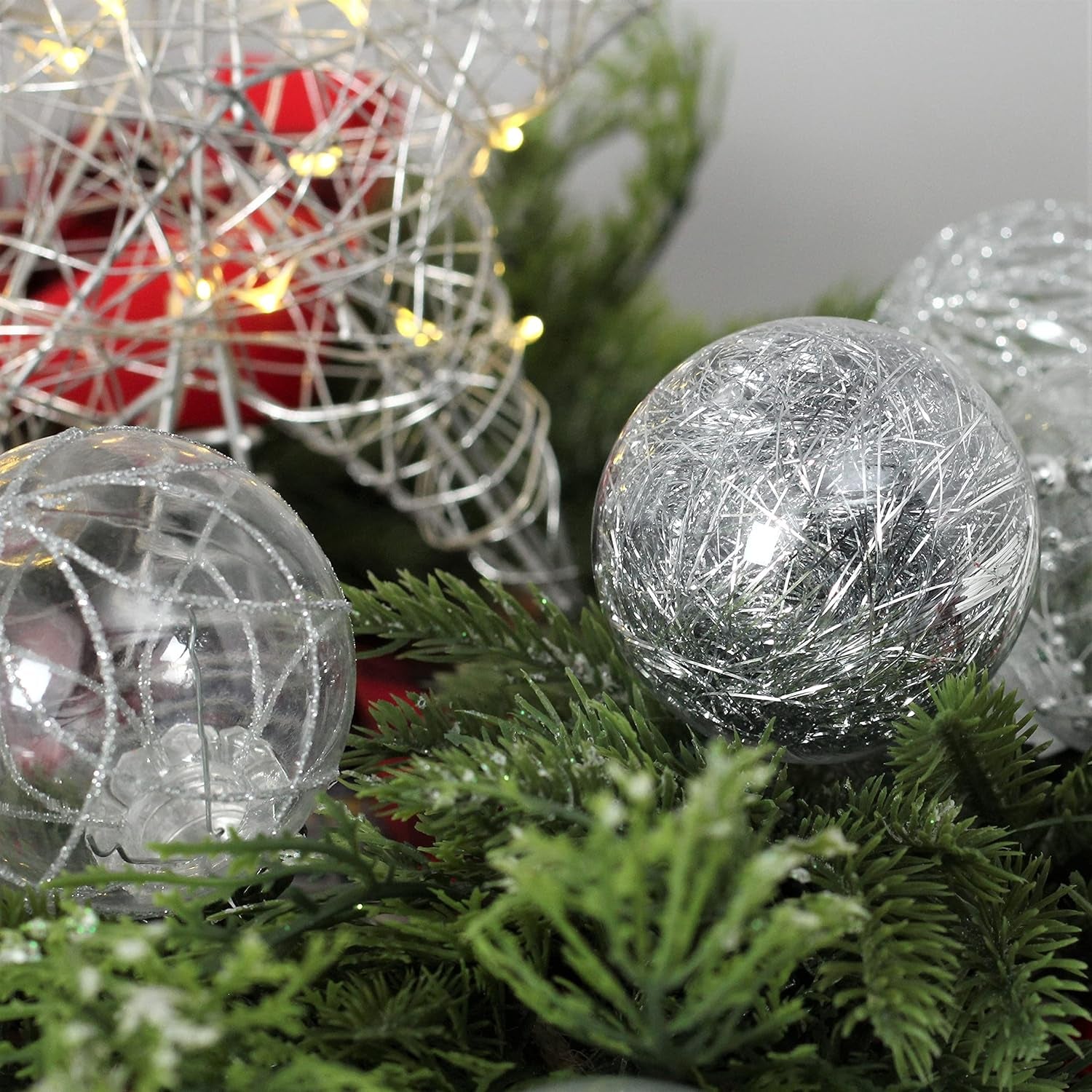 Clear Christmas Ball Ornaments - 30 Count