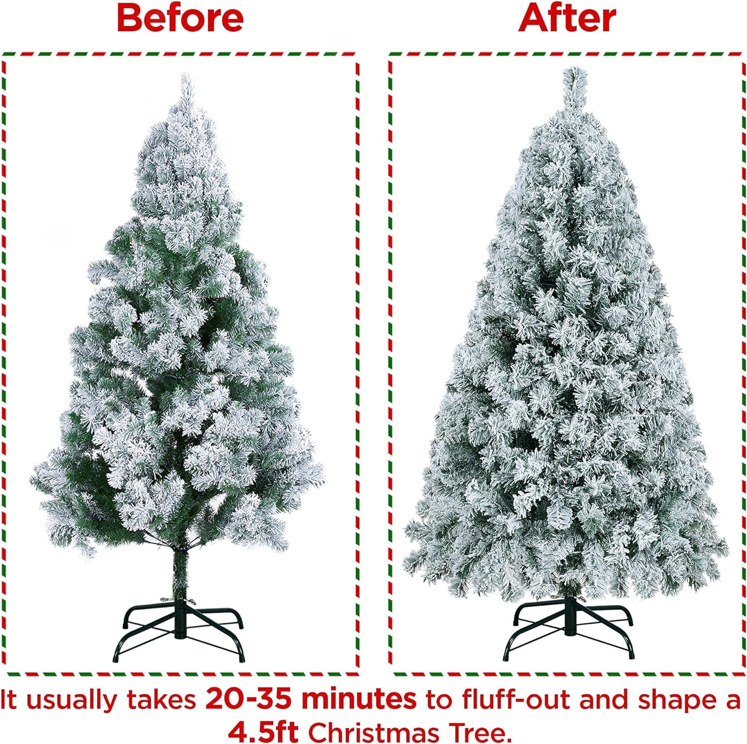 4.5 Ft Pre-Lit Artificial Christmas Tree